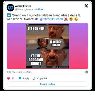 Humorous meme tweet screenshot linked to a web series